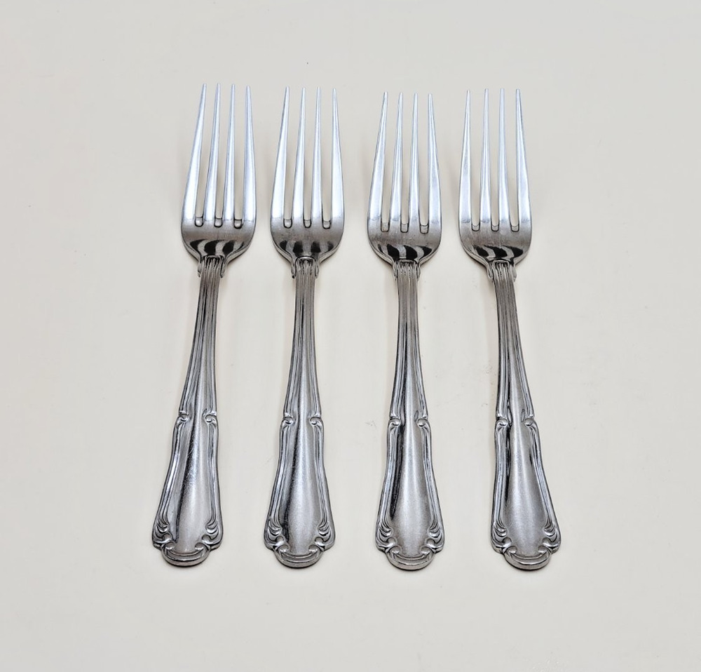 Wallace Hotel Lux set de 4 Dinner Fork Silver Stainless Steel